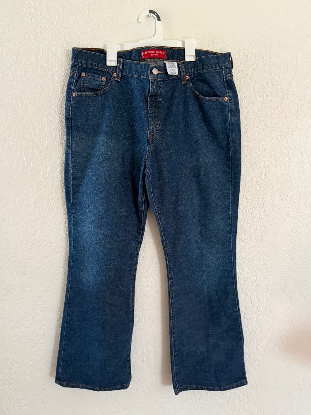 Levi's 515 Jeans Women's 16 Short Bootcut Low Rise Stretch Blue Denim Y2K